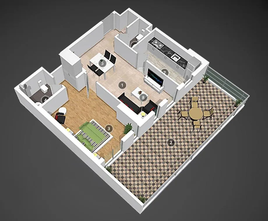 Fresh & Quiet 1Br At Midtown Noor 4 Tower Lägenhet Dubai